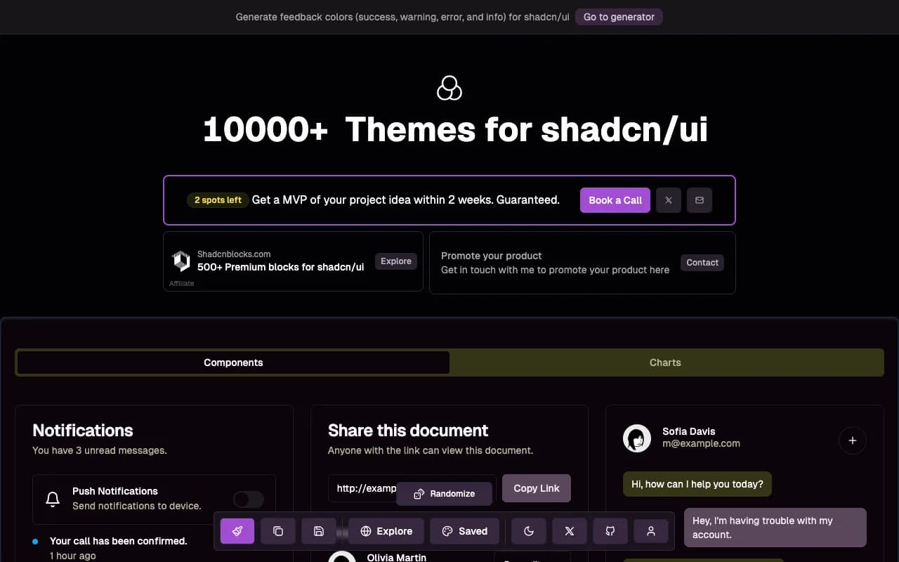10000+ Themes for shadcn/ui preview