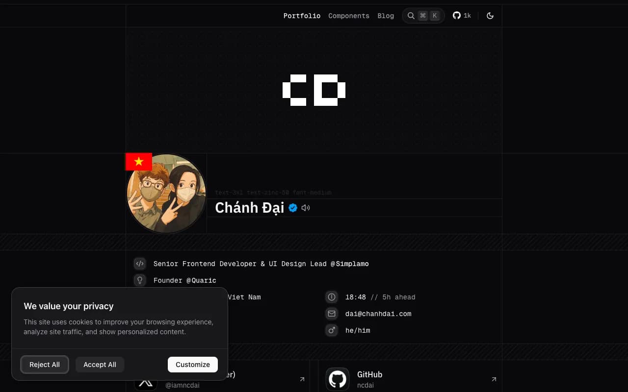 chanhdai.com preview