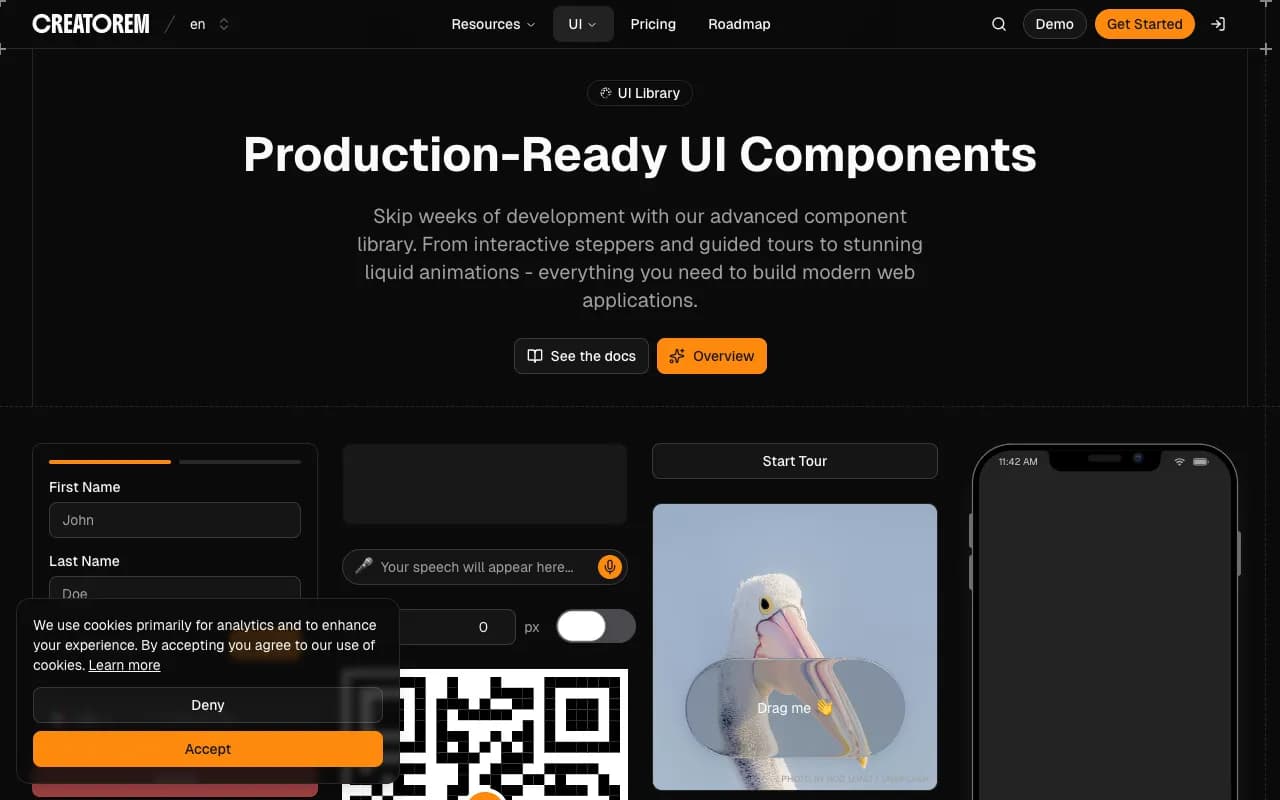 creatorem/ui preview