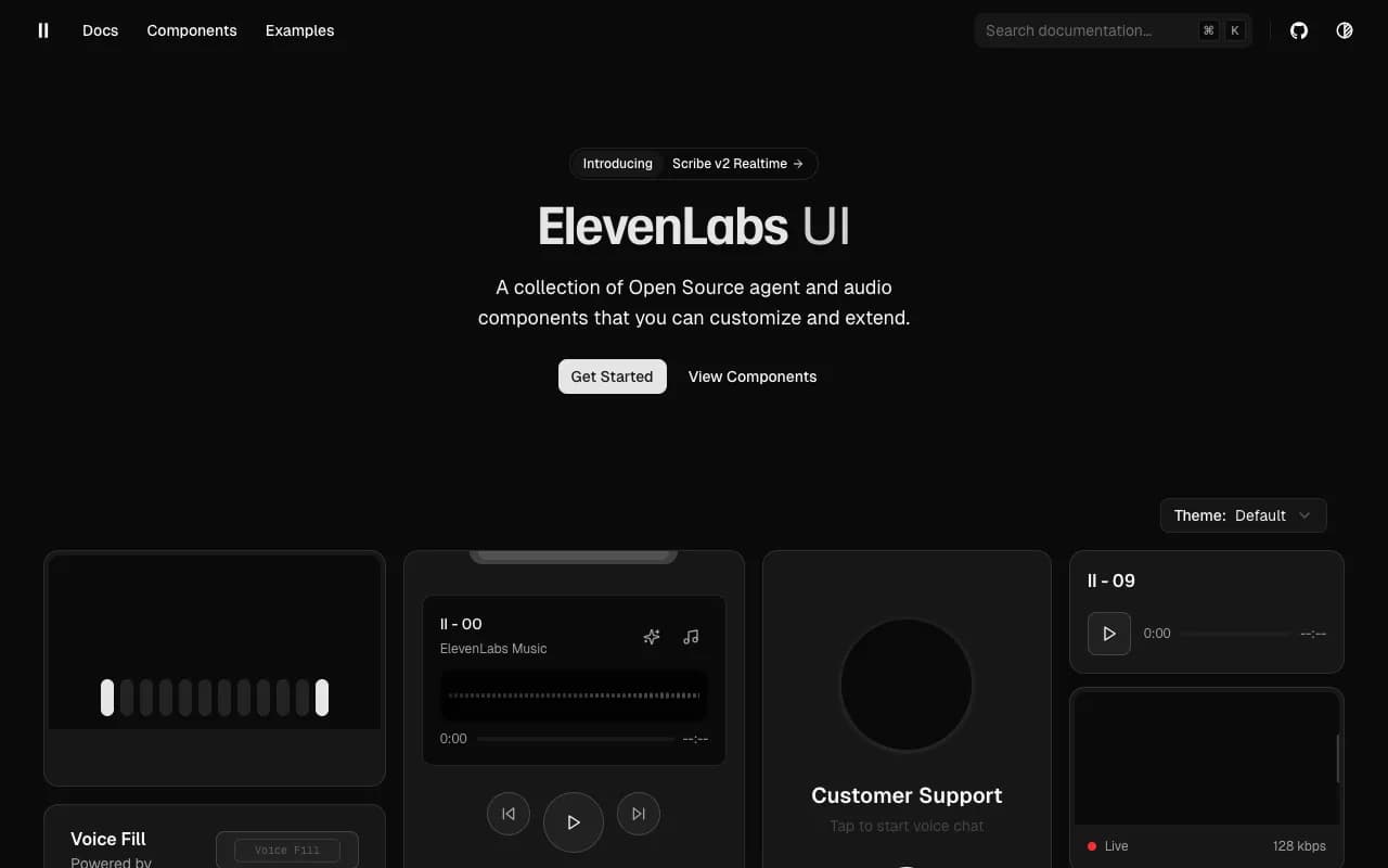 ElevenLabs UI preview