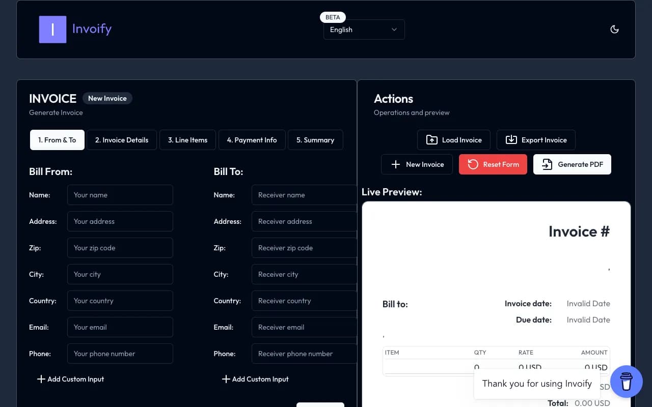 invoify preview