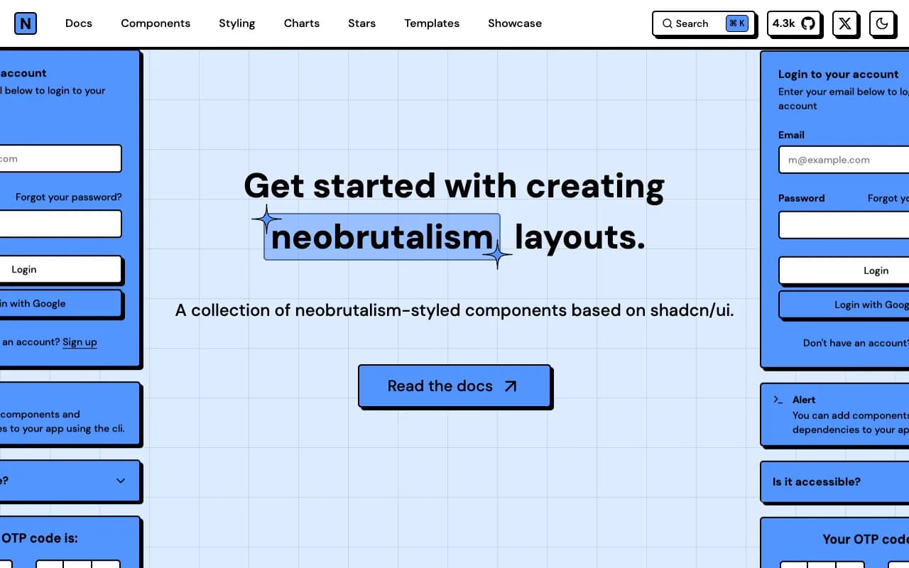 Neobrutalism components preview