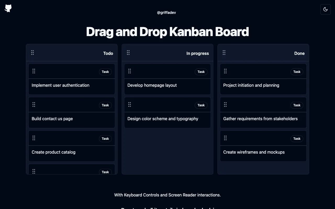 react-dnd-kit-tailwind-shadcn-ui - Screenshot preview