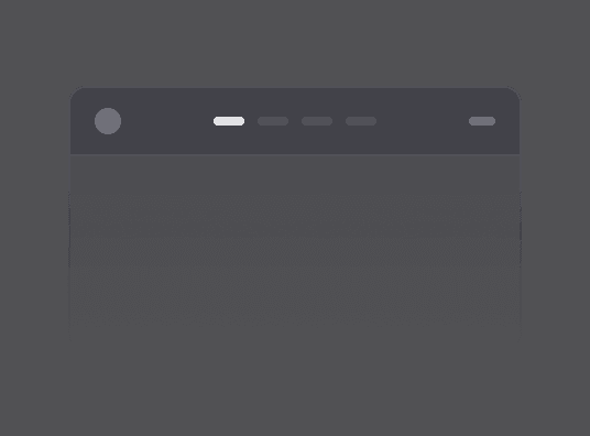 Navbar component preview (dark mode)