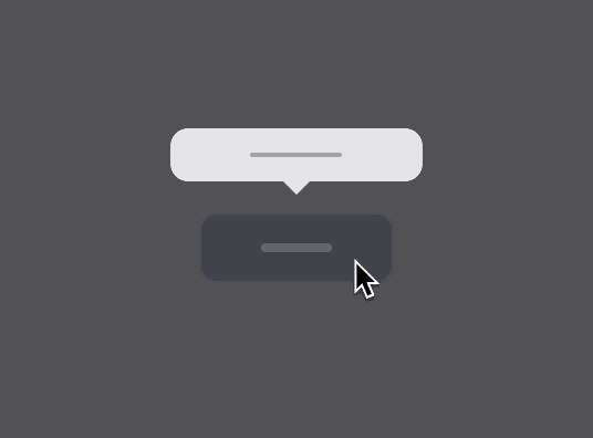 Popover component preview (dark mode)