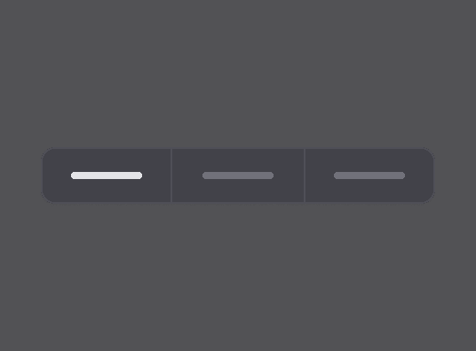Tabs component preview (dark mode)