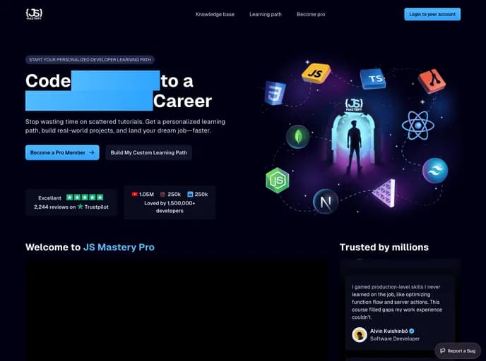 Adrianhajdin Saas App template preview