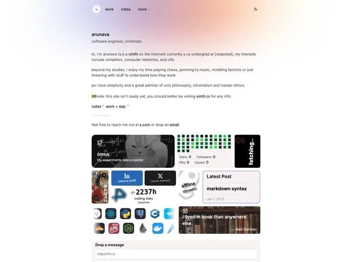 Arnvgh Www template preview