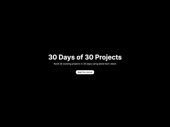 Asharibali 30days Of 30projects template preview