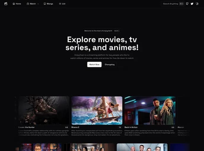Avalynndev Enjoytown template preview