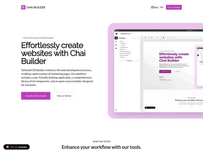 Chaibuilder SDK template preview