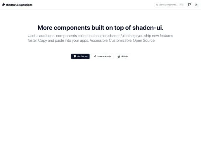 Hsuanyi Chou Shadcn UI Expansions template preview