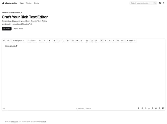 Htmujahid Shadcn Editor template preview
