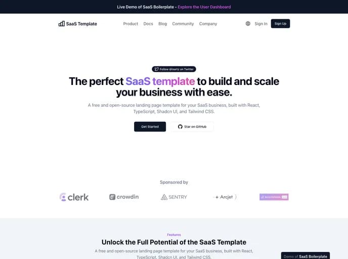Ixartz Saas Boilerplate template preview