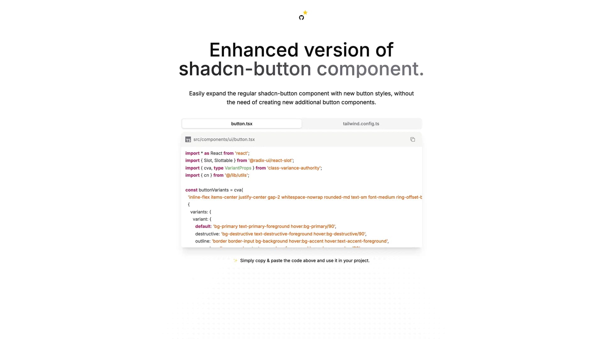 Enhanced Button template preview