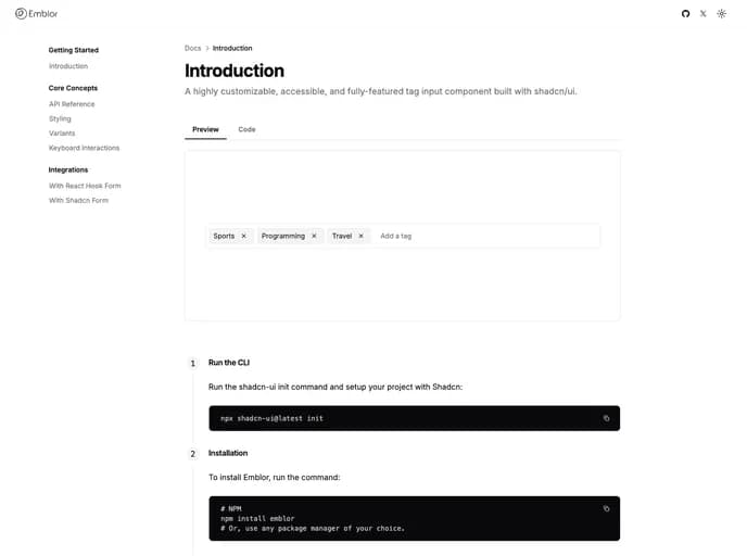 Jaleelb Emblor template preview
