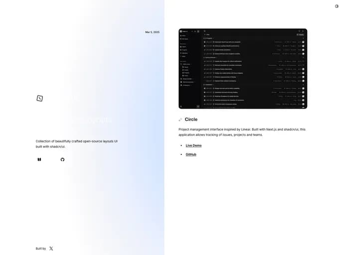 Ln Dev7 Square UI template preview
