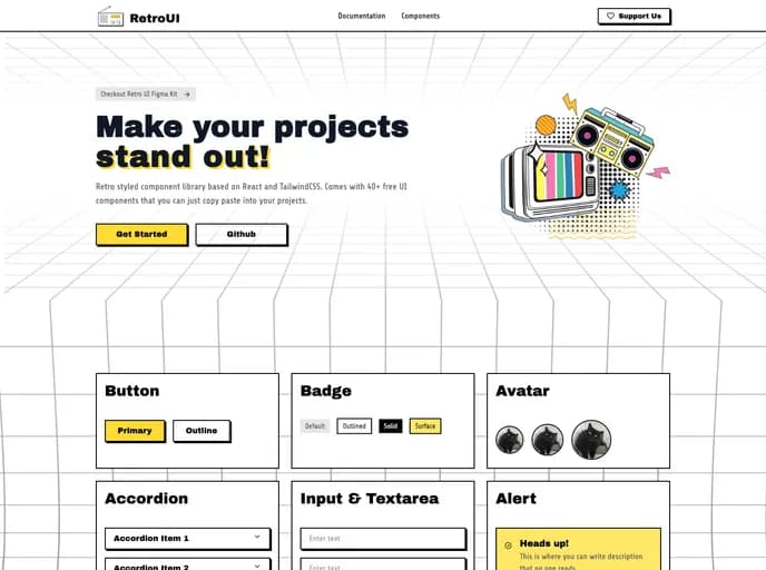 Logging Stuff Retroui template preview