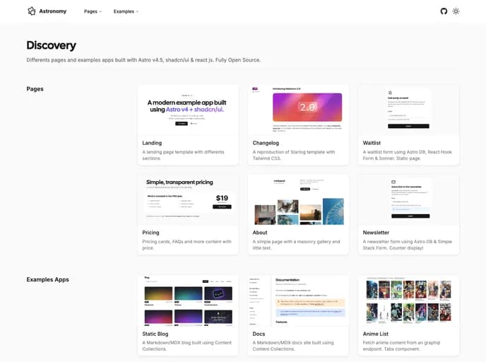 Mickasmt Astro Nomy template preview