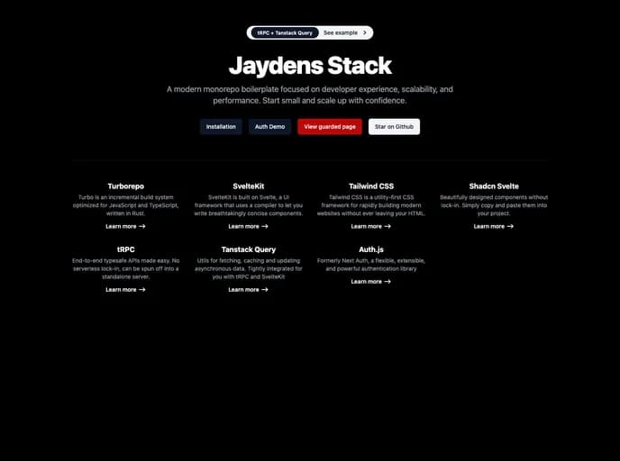 Multiplehats Jaydens Stack template preview