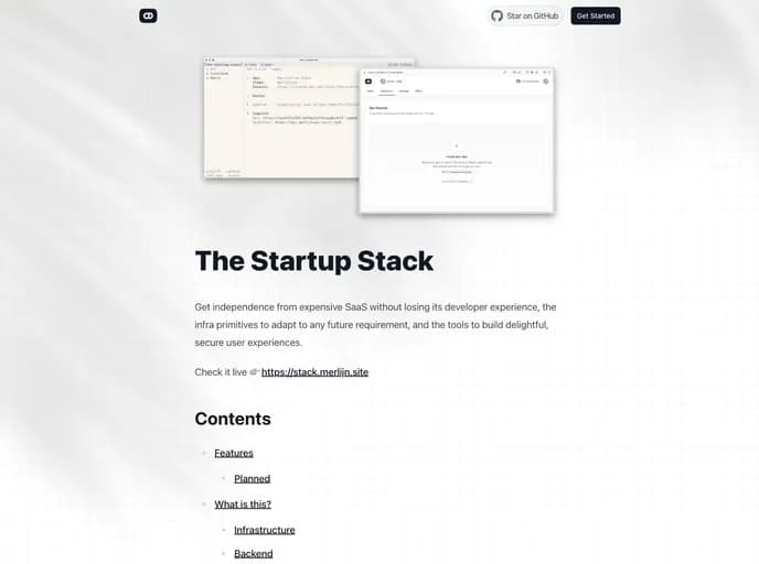 Murderlon The Startup Stack template preview