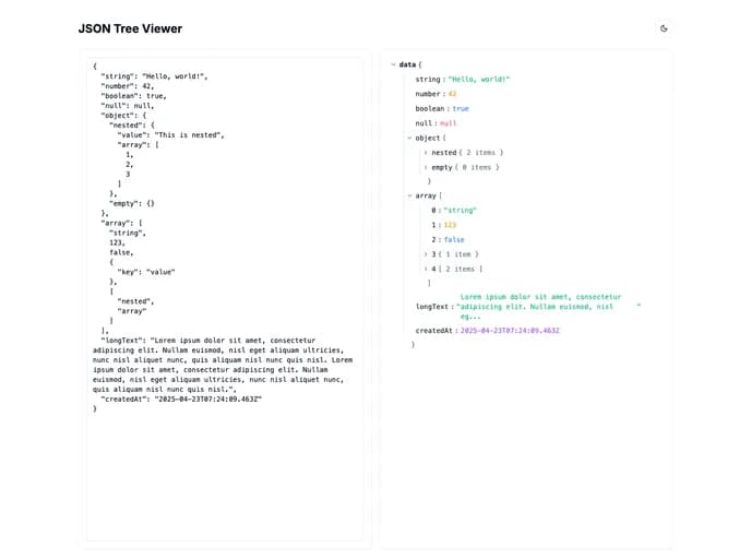 Nicolasmontone Json Tree Viewer template preview