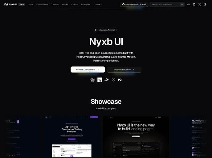 Nyxb UI UI template preview