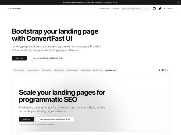 Observedobserver Convertfast UI template preview