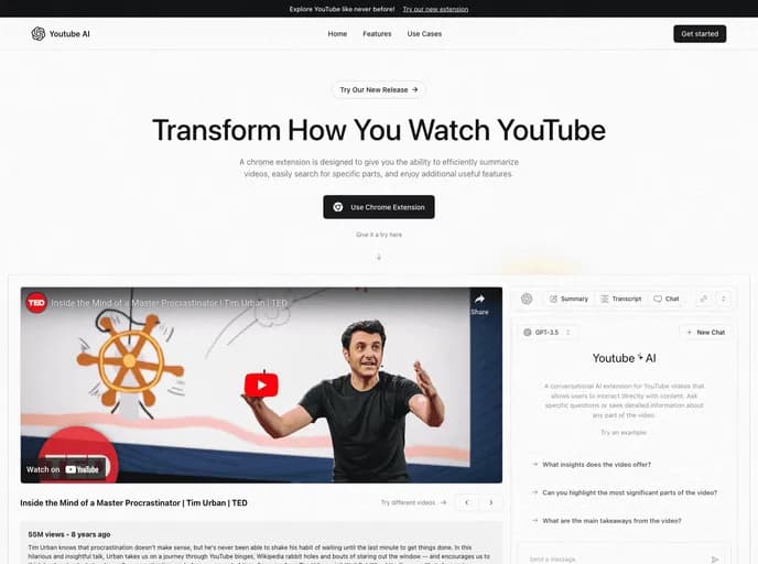 Paolojn Youtube AI Extension template preview