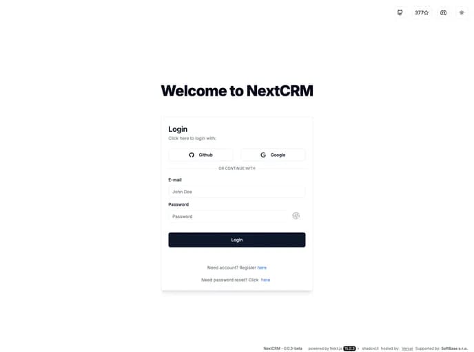 Pdovhomilja Nextcrm App template preview