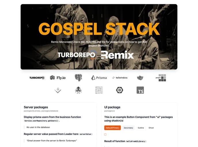 Phildl Remix Gospel Stack template preview