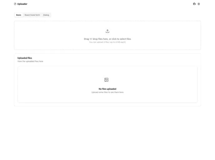 Sadmann7 File Uploader template preview