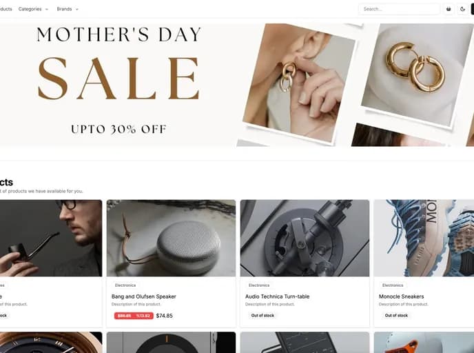 Sesto Dev Next Prisma Tailwind Ecommerce template preview