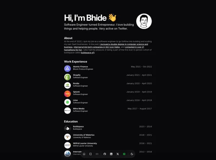 Sikandarjodd Portfolio Template template preview