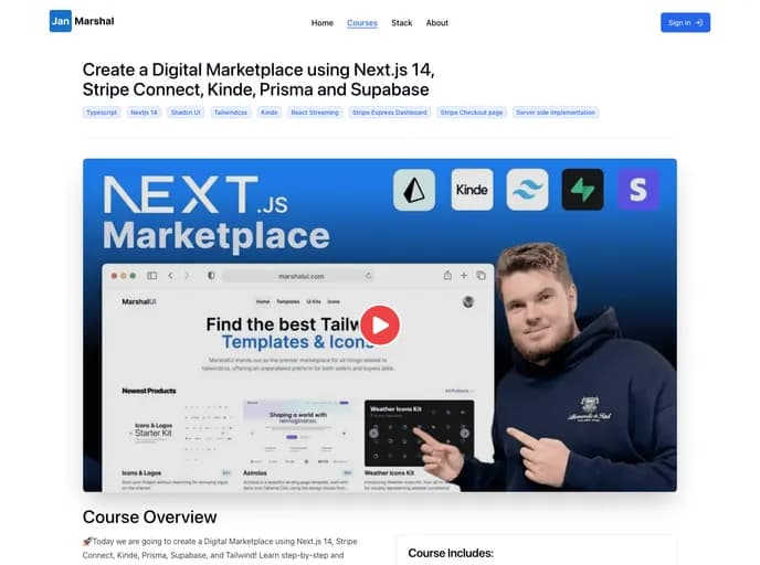 Ski043 Marshal UI YouTube template preview