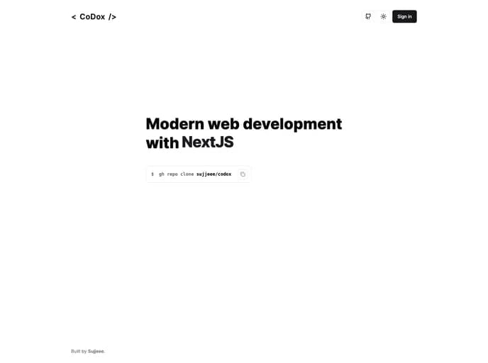 Sujjeee Codox template preview