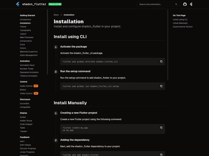 Sunarya Thito Shadcn_flutter template preview