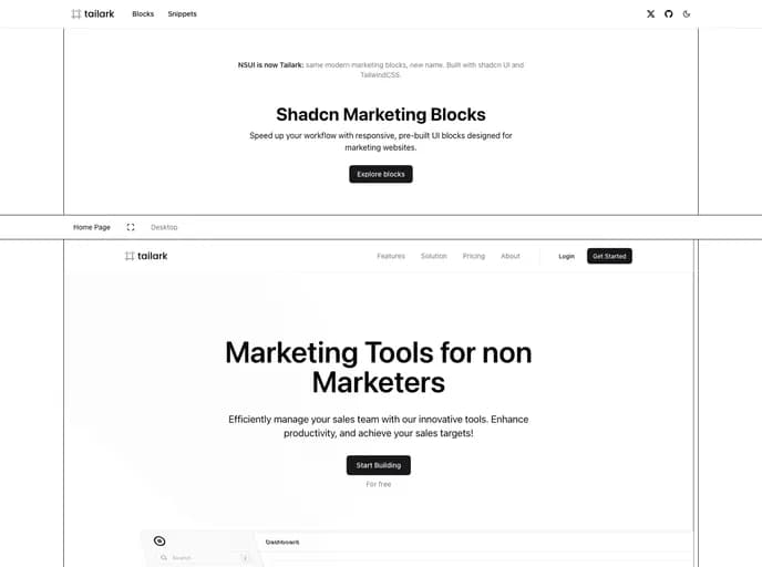Tailark Blocks template preview