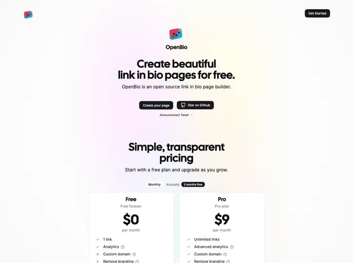 Vanxh Openbio template preview