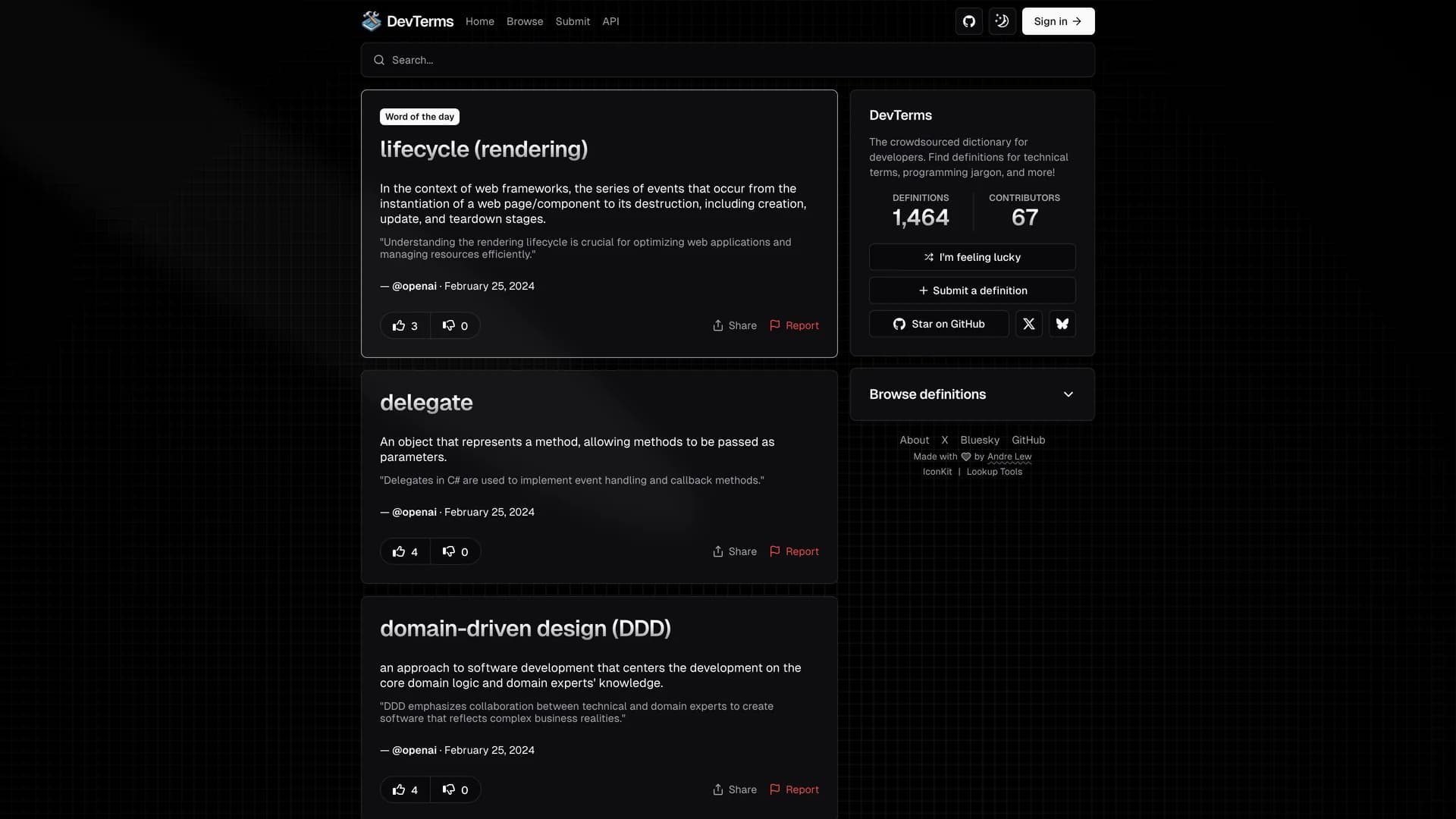 DevTerms template preview