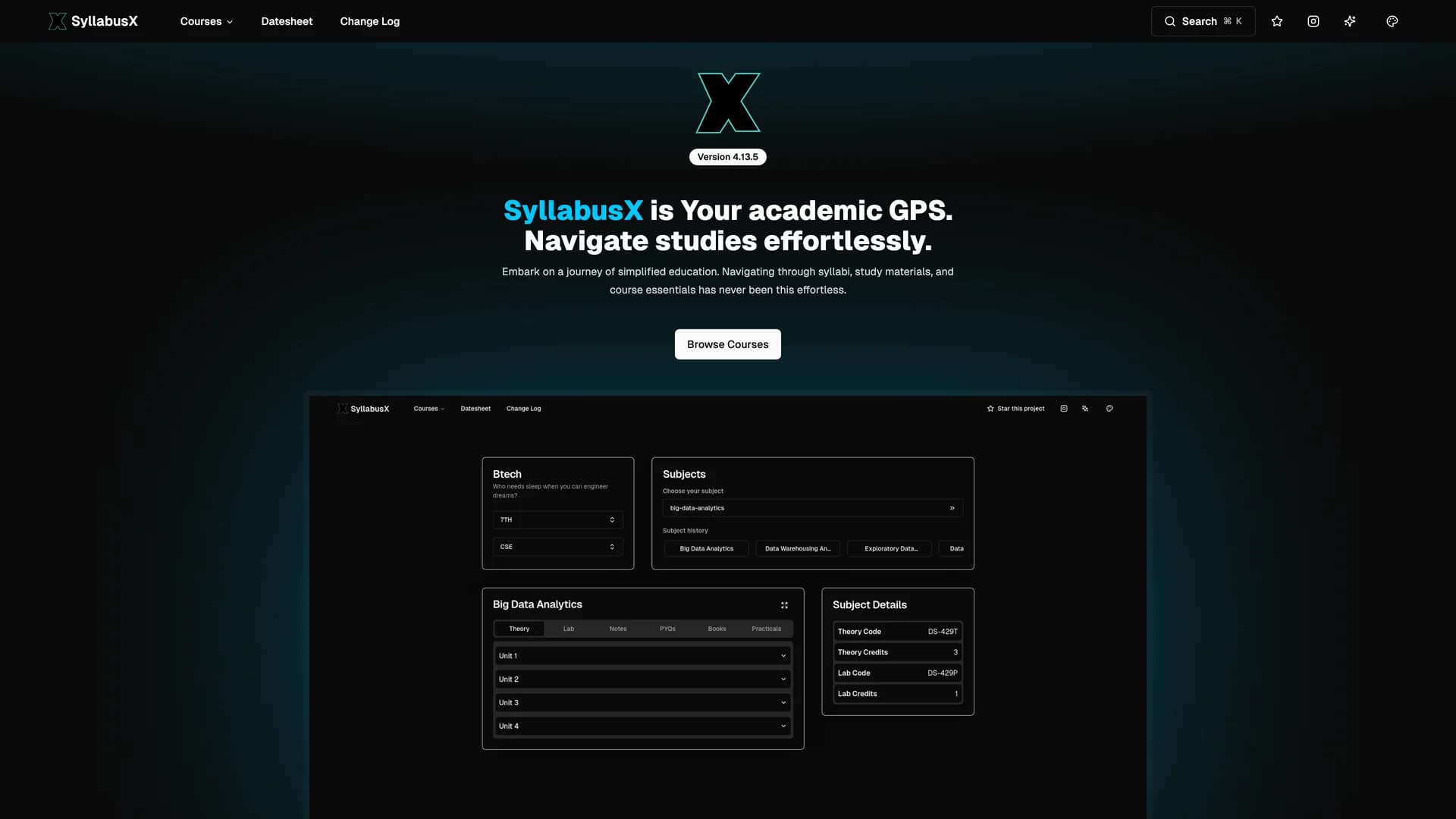 SyllabusX Client template preview