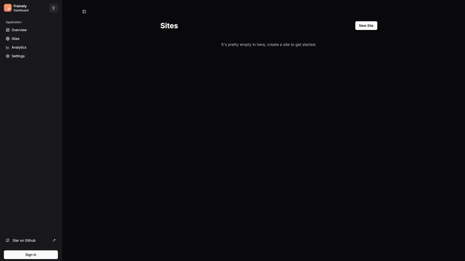 Framely template preview