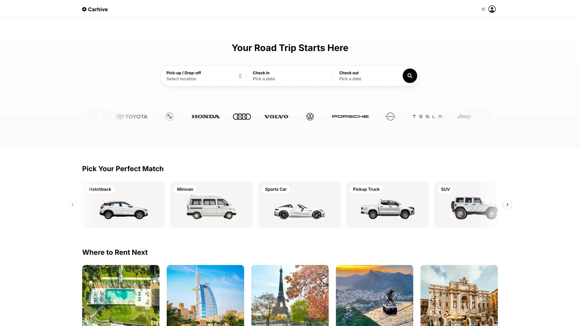 Carhive template preview