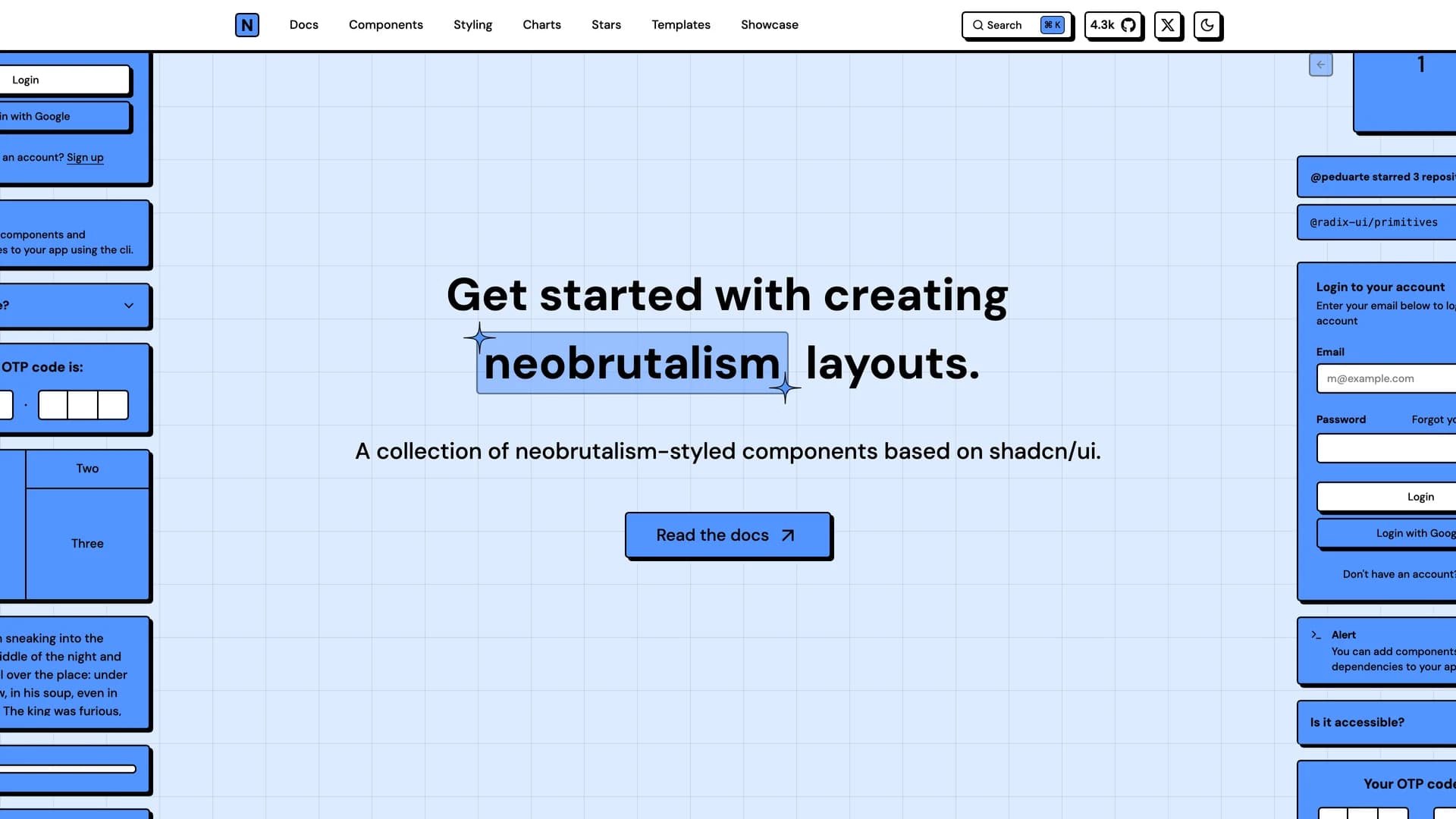 Neobrutalism Components template preview