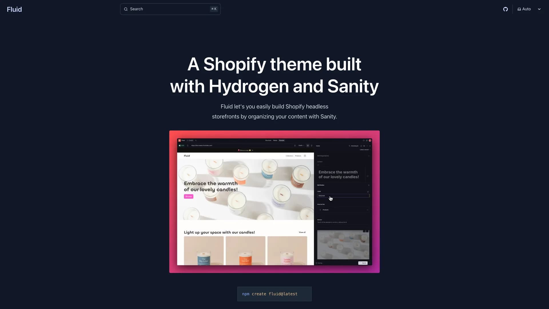 Frontvibe Fluid template preview
