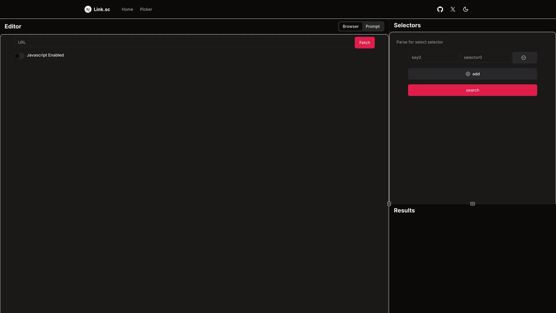CSS Selector Tool template preview