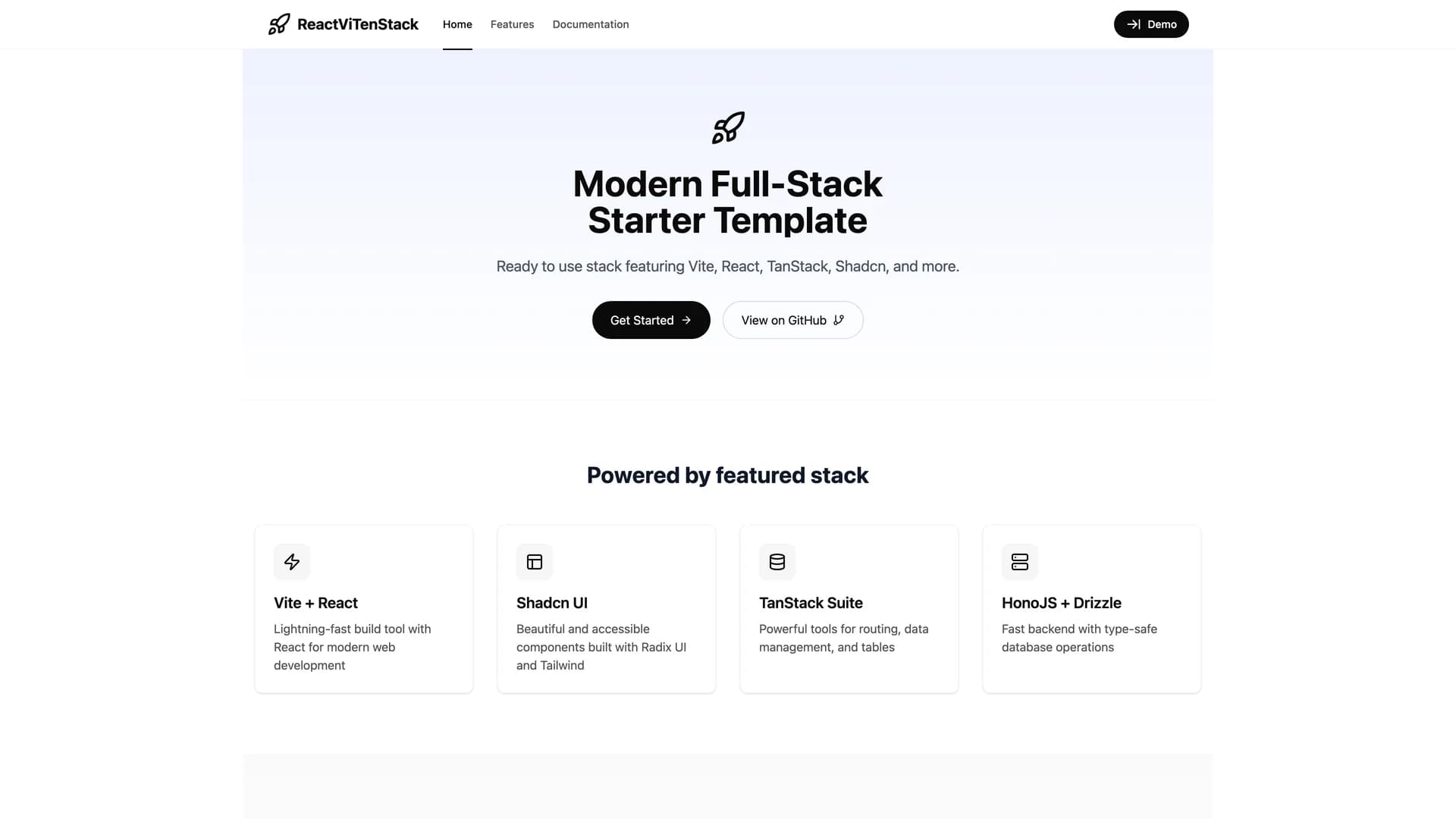 React Vite NStack template preview