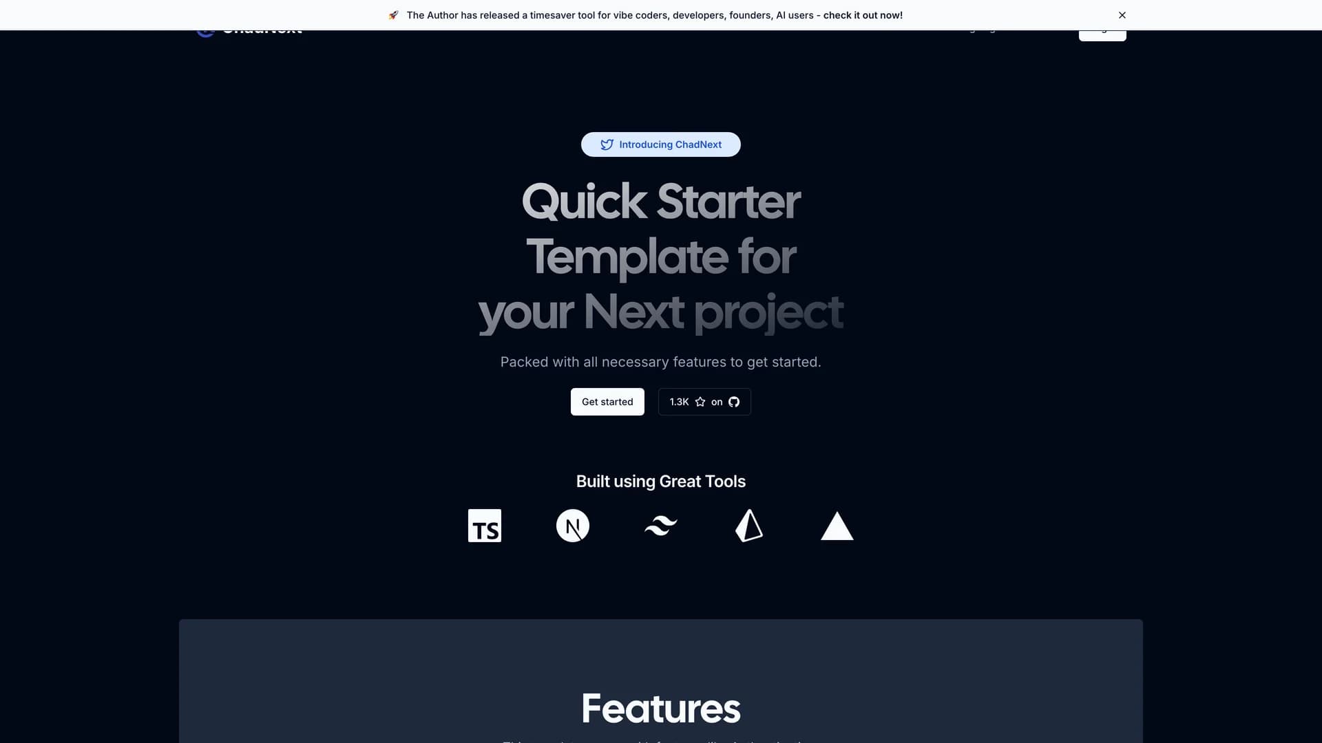 ChadNext template preview