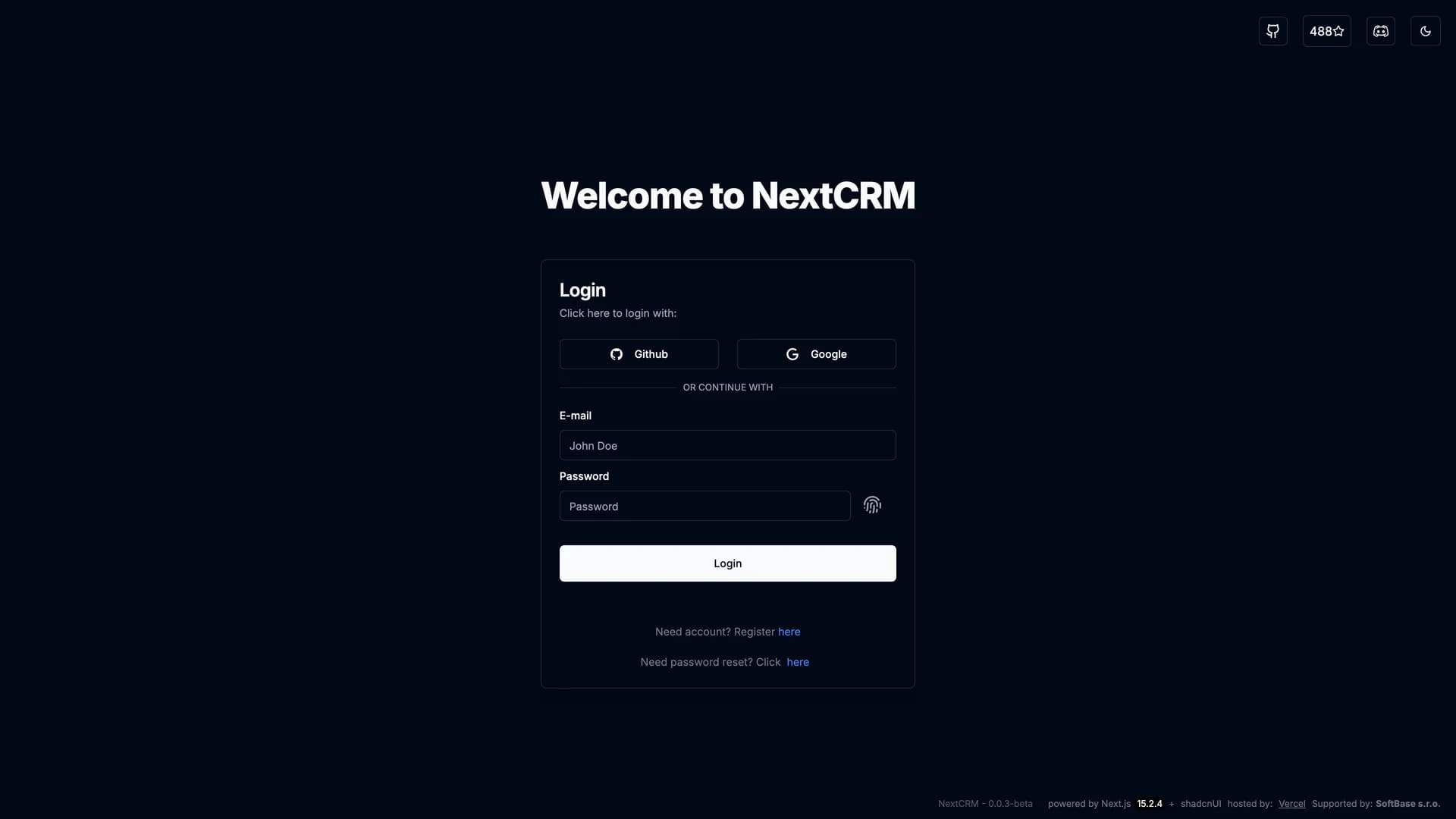 NextCRM template preview
