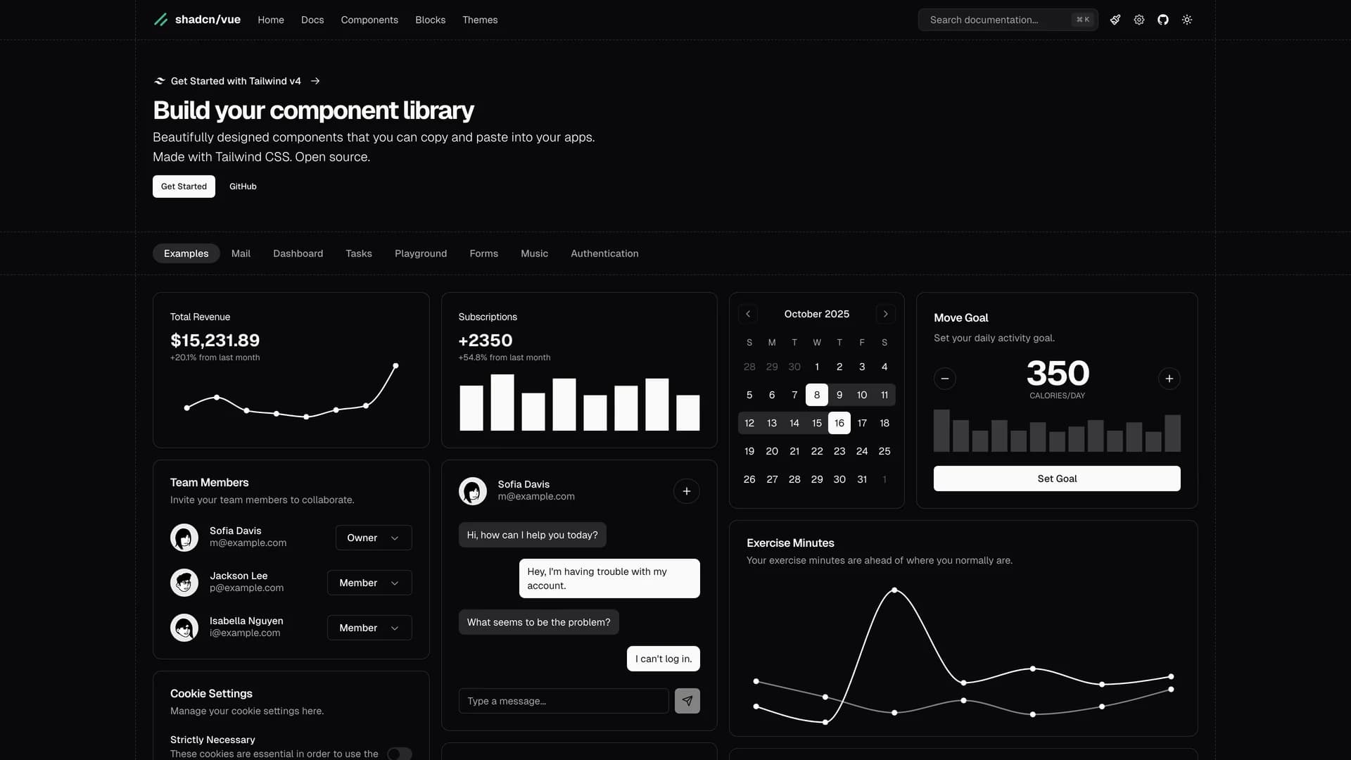 Shadcn Vue template preview